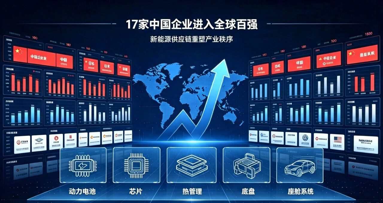 百强榜单大变天:中国汽零军团改写全球 Tier1 格局